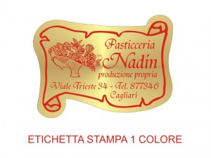 Etichette adesive per pasticcerie, bar, panetterie e gelaterie (mm 45x33)  (cod.24/I )